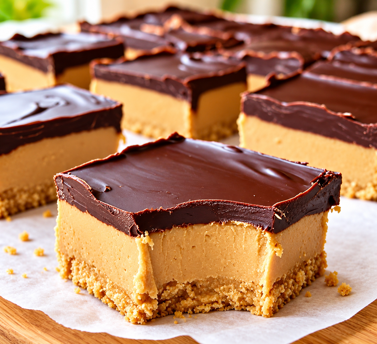 Frozen Greek Yogurt PB & Chocolate Squares
